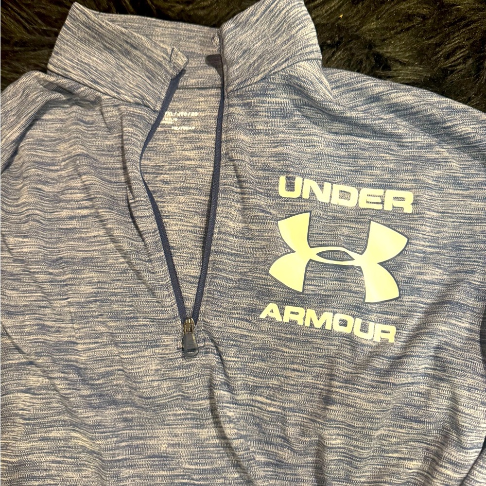 Under Armour YXL 3/4 zip gray long sleeve